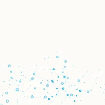 Vector color network connection and DNA atom Stockillustratie