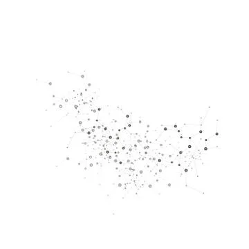 Vector color network connection and DNA atom Stock Illustration