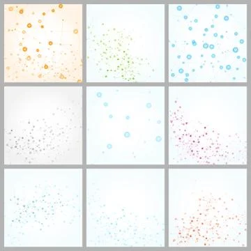 Vector color network connection and DNA atom Stock Illustration