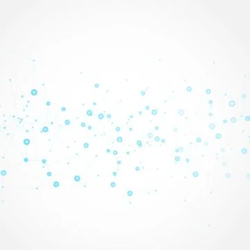 Vector color network connection and DNA atom Stock Illustration