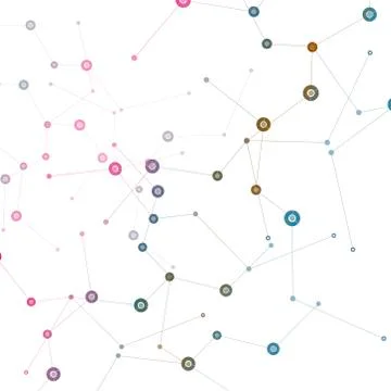 Vector color network connection and DNA design Stock Illustration