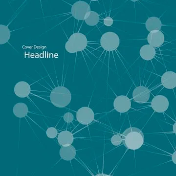 Vector color network connection and DNA atom Stockillustratie