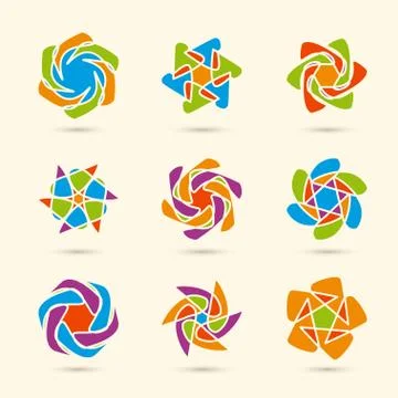 Vector color ornament set Stock Illustration
