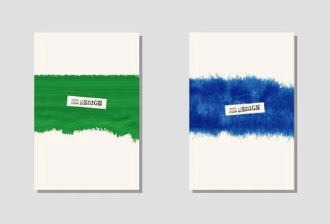 Vector color paint poster templates. Stock Illustration