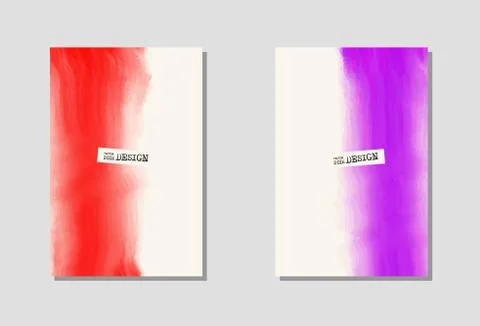 Vector color paint poster templates. Stock Illustration