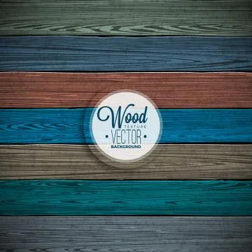 Vector color painted wood texture background design. Natural dark vintage wooden Stock Illustration