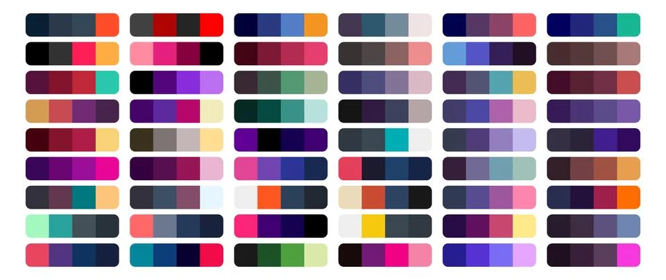 Vector Color Palette Set Design Template Multi color 스톡 일러스트