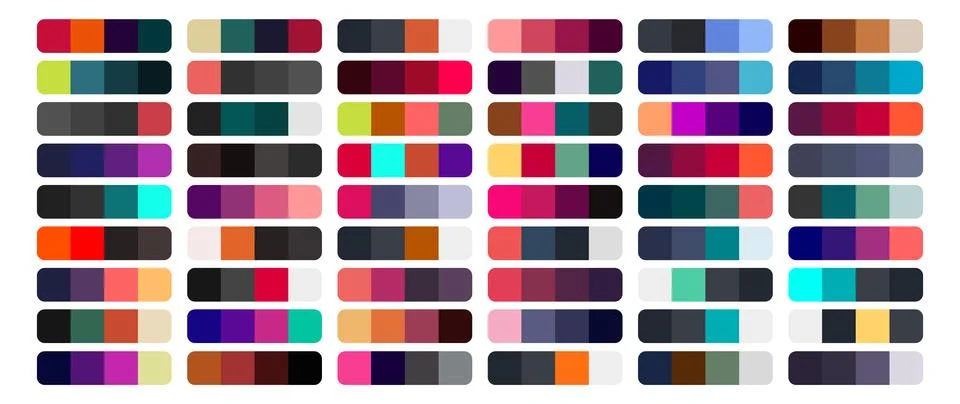 Vector Color Palette Set Design Template Multi color Stock Illustration