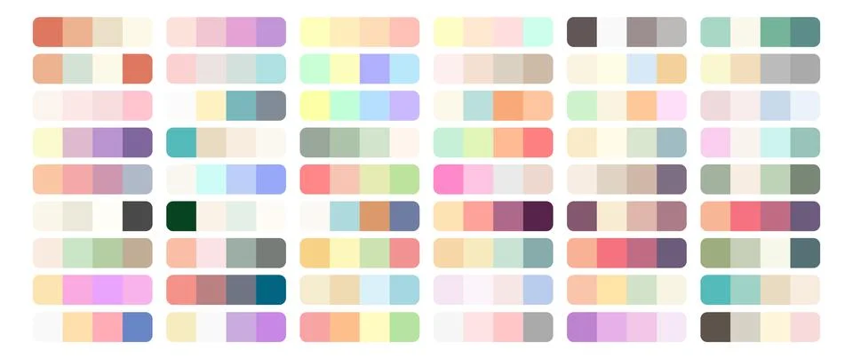 Vector Color Palette Set Design Template Multi color Stock Illustration