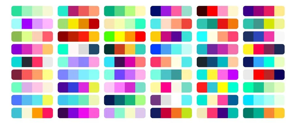 Vector Color Palette Set Design Template Multi color Stock Illustration