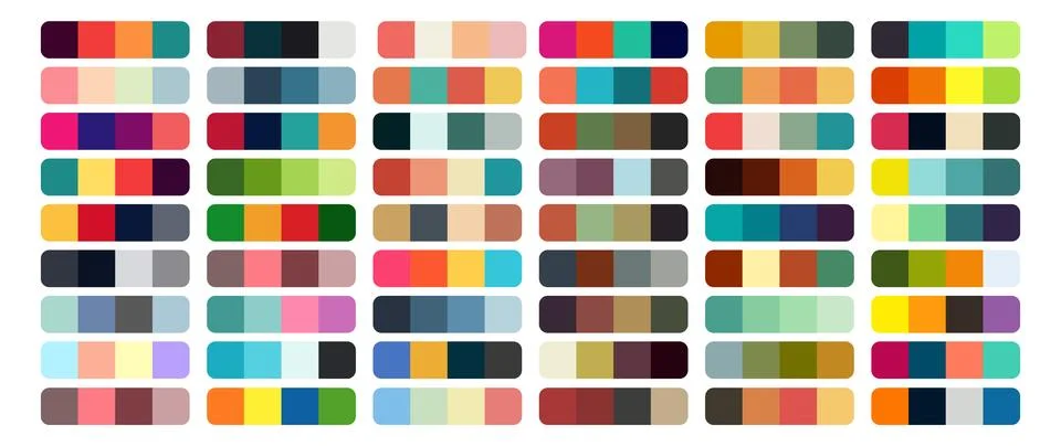 Vector Color Palette Set Design Template Multi color Stock Illustration