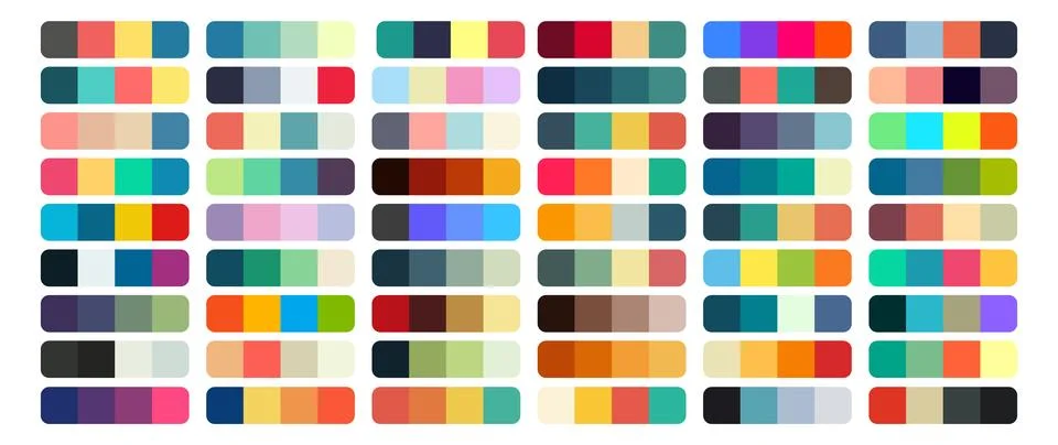 Vector Color Palette Set Design Template Multi color Illustrazione stock