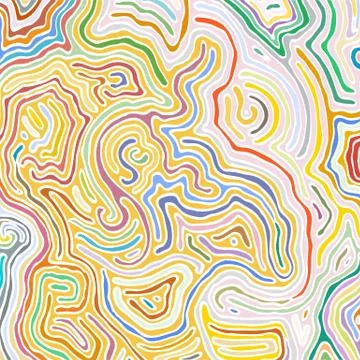 Vector color pattern, curved lines, black and white grunge background Stock Illustration