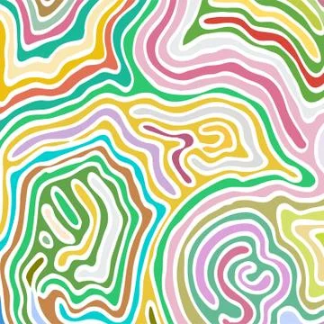 Vector color pattern, curved lines, black and white grunge background イラスト素材