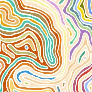 Vector color pattern, curved lines, black and white grunge background イラスト素材