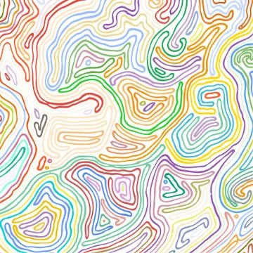 Vector color pattern, curved lines, black and white grunge background 스톡 일러스트