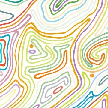 Vector color pattern, curved lines, black and white grunge background Stock Illustration