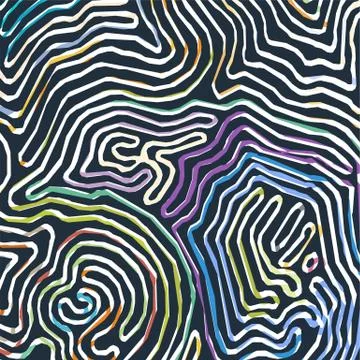 Vector color pattern, curved lines, black and white grunge background 스톡 일러스트