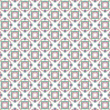 Vector color pattern with hearts on white background Stock Illustration