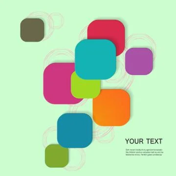 Vector color square connection eps Stock Illustration