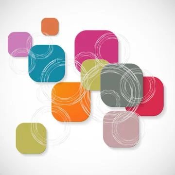 Vector color square connection eps Stock Illustration