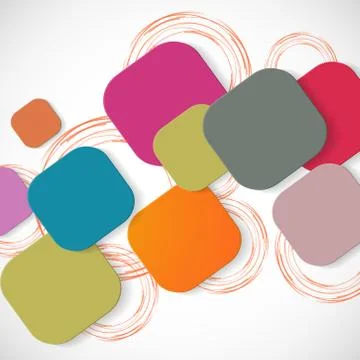 Vector color square connection eps Stock Illustration