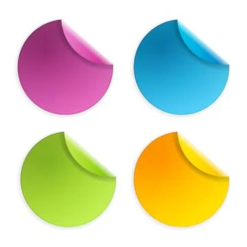 Vector color sticker isolated from background, layered イラスト素材