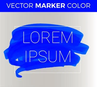 Vector color stripes drawn markers blue. Elements for design and background Stock Illustration