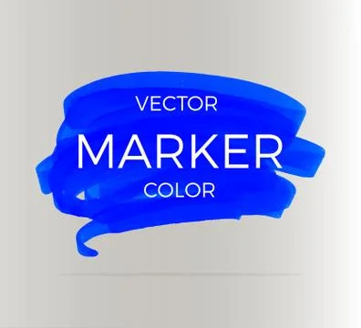 Vector color stripes drawn markers blue. Elements for design and background Illustrazione stock