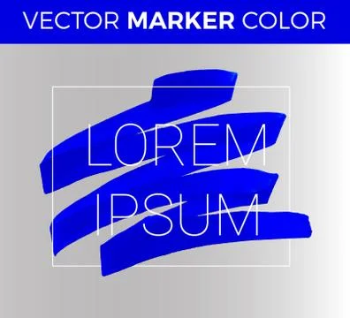 Vector color stripes drawn markers blue. Elements for design and background Illustrazione stock