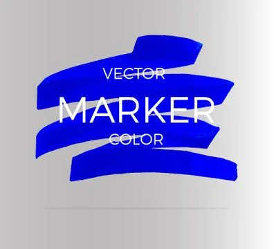 Vector color stripes drawn markers blue. Elements for design and background Illustrazione stock