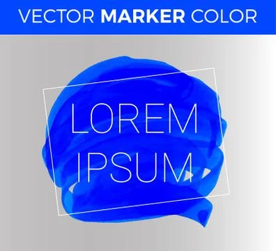Vector color stripes drawn markers blue. Elements for design and background Stock Illustration