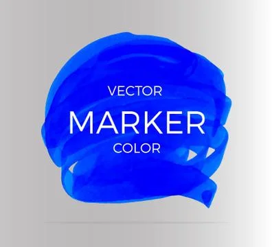 Vector color stripes drawn markers blue. Elements for design and background Illustrazione stock