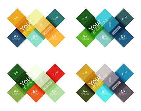 Vector color stripes infographics templates イラスト素材