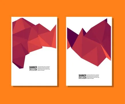 Vector Color Triangle Design Templates Brochures 스톡 일러스트