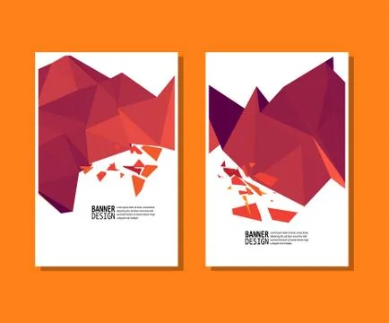 Vector Color Triangle Design Templates Brochures 스톡 일러스트