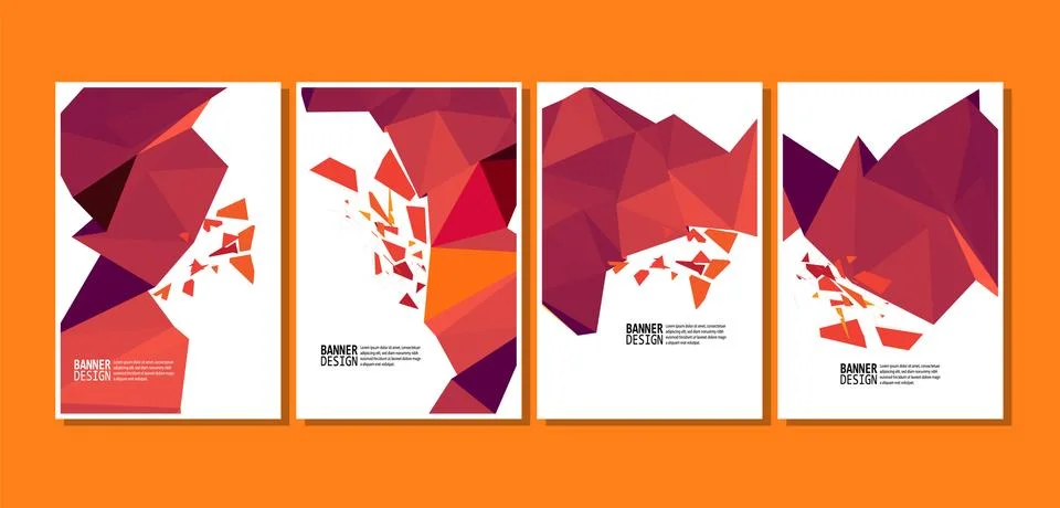 Vector Color Triangle Design Templates Brochures Stock Illustration