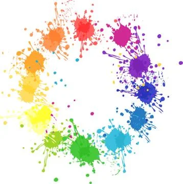 Vector color wheel with flat colors without transparency Stock Illustration