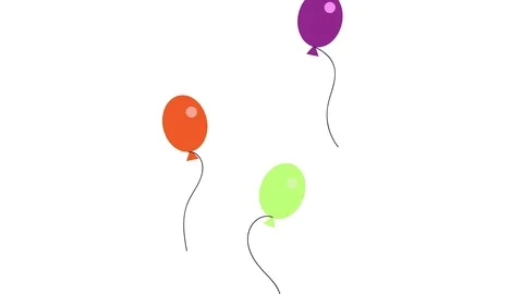 Vector colored balloons on a white background. Stock Footage 116912553