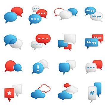 Vector Colored Chat Bubbles Stock Illustration