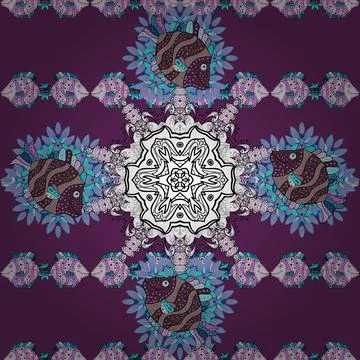 Vector colored design abstract mandala sacred geometry illustration on a neutral Stock Illustration