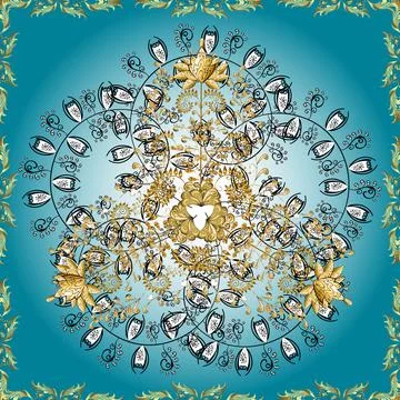 Vector colored design abstract mandala sacred geometry illustration on a black, Stock-Illustration