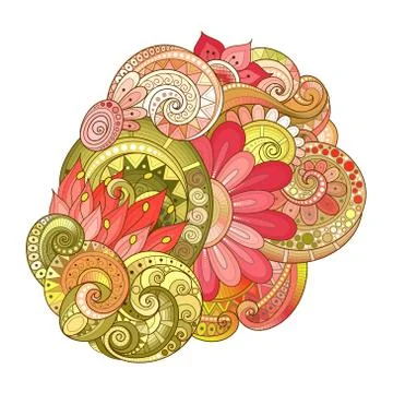 Vector Colored Floral Background Illustrazione stock