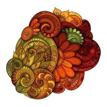 Vector Colored Floral Background Stock Illustration