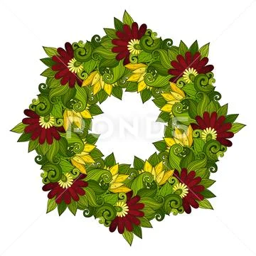 Vector Colored Floral Background Иллюстрация