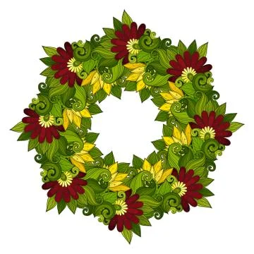 Vector Colored Floral Background Stock Illustration