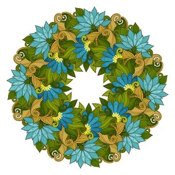 Vector Colored Floral Background Stock Illustration