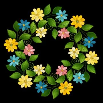 Vector Colored Floral Background Illustrazione stock