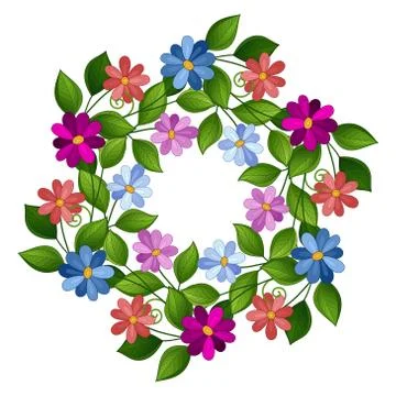 Vector Colored Floral Background Stock Illustration