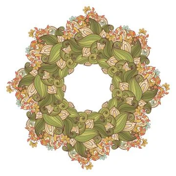 Vector Colored Floral Background Stock Illustration